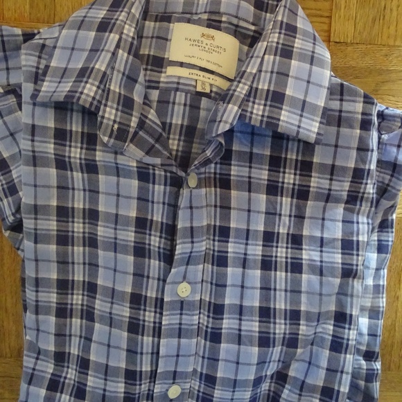HAWES & CURTIS LUXURY 2 PLY 100% COTTON EXTRA SLIM FIT SHIRT 16/36 - Picture 3 of 3
